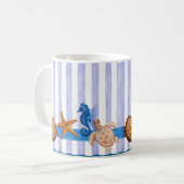 Mug Créatures marines nautiques (Devant gauche)