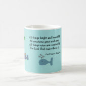 Mug Créatures Mer mignonnes avec Citation Inspirationn (Centre)