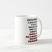 MUG CRECE BRILLA REGALO PERSONALIZADO PARA (NOMBRE)  (Devant droit)