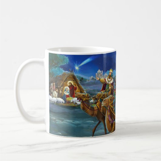 Mug Crèche avec les rois mages Noël (Gauche)