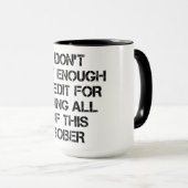 Mug Crédit pour la sobriété (Devant droit)