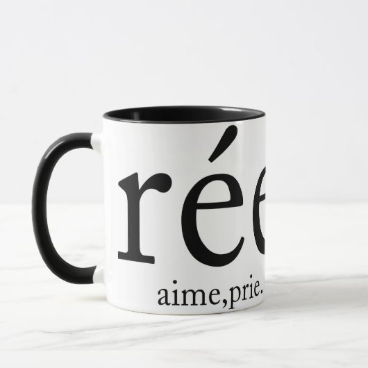 Mug crée aime prie (Gauche)