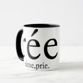 Mug crée aime prie (Devant gauche)