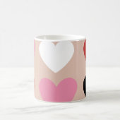 Mug créé avec des Coeurs colorés. (Centre)