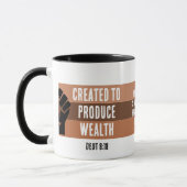 Mug CRÉÉ POUR PRODUIRE WEALTH Melanin Business (Gauche)
