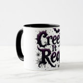 Mug Creep It Real - Vibes d'Halloween Edgy (Devant gauche)