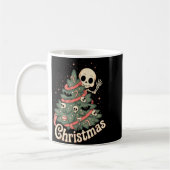 Mug Creepy Cute Kawaii Skeleton Christmas Tree Skull B (Gauche)