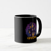 Mug Creepy Purple Mansion Spooky Haunted House (Devant droit)