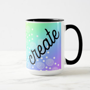 Mug Créer de la Musique à café arc-en-ciel