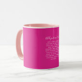 Mug Créer son propre CERISE PINK Texte personnalisé (Devant gauche)