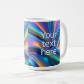 Mug créer son propre hologramme lumineux texte (Devant droit)
