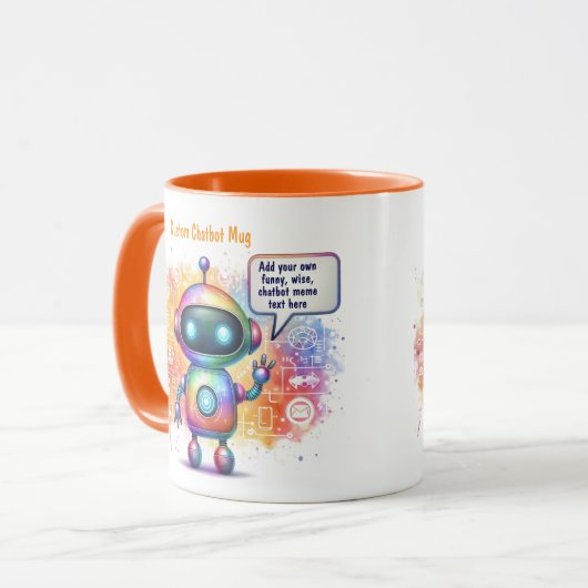 Mug Créer Talking Chatbot mèmes Modèles de dessin (Devant gauche)