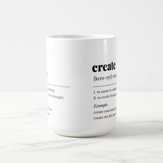 Mug Créer un bouchon de définition (Centre)