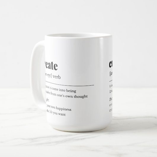 Mug Créer un bouchon de définition (Devant gauche)