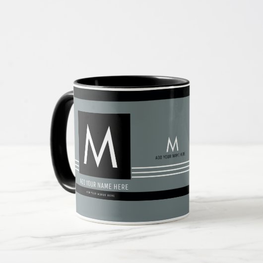 Mug créer un monogramme cool et moderne (Devant gauche)
