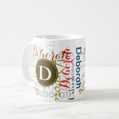 Mug Créer un nom personnalisé et une typographie initi (Devant gauche)