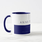 Mug Créer une profession personnalisée bleue moderne (Gauche)