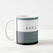 Mug Créer une profession personnalisée moderne gris&bl (Gauche)