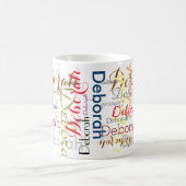 Mug Créer une typographie de nom personnalisée (Centre)