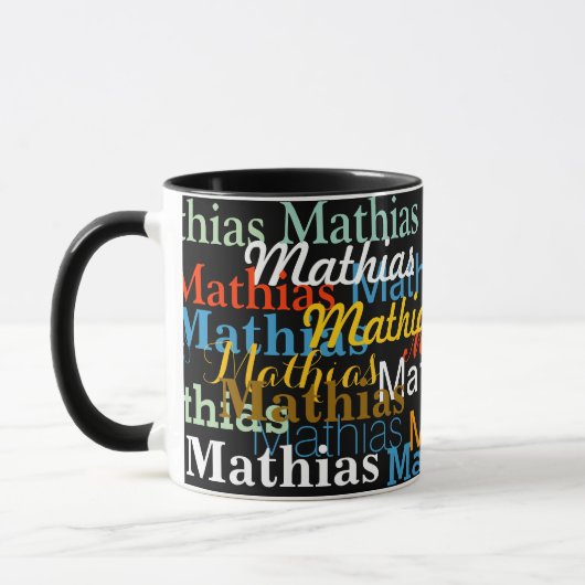 Mug Créer votre Motif de nom (Gauche)