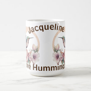 Mug Créer votre propre couleur d'eau Hummingbird Nom p