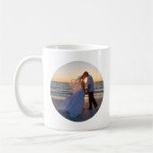 Mug Créer votre propre photo Mariage de forme circulai (Gauche)