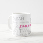 Mug créez la typographie nommée personnalisée (Devant gauche)