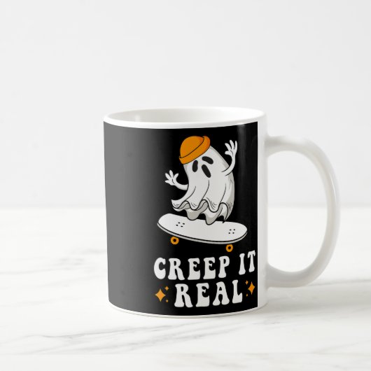 Mug Créez-le Réel Fantôme Halloween Planche à Roulette (Droite)