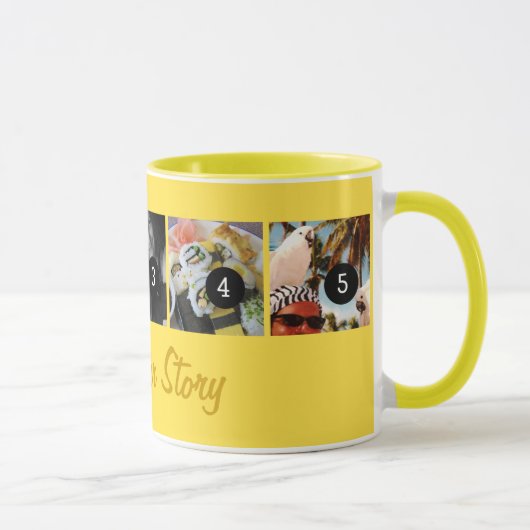 Mug Créez vos propres disent votre jaune d'images de (Droite)