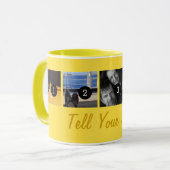 Mug Créez vos propres disent votre jaune d'images de (Devant gauche)