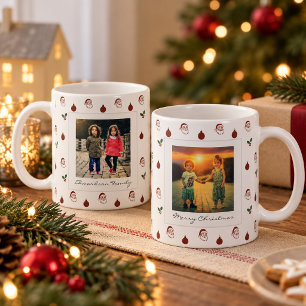 Mug Créez vos propres photos de famille Noël