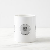 Mug Créez votre image spéciale à trois points b/w (Centre)