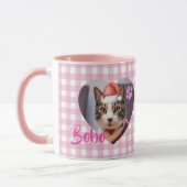 Mug Créez Votre Photo de Chat 2 Typographie Mignonne N (Gauche)