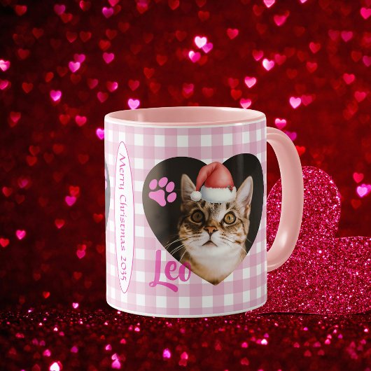 Mug Créez Votre Photo de Chat 2 Typographie Mignonne N