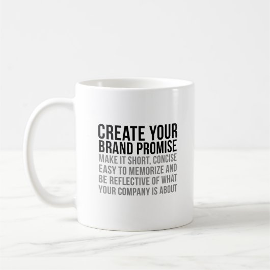 Mug Créez votre promesse de marque (Gauche)