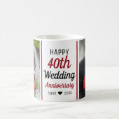 Mug Créez votre propre 2 photo 40e anniversaire de Mar (Centre)