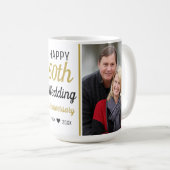 Mug Créez votre propre 2 Photo 50e Anniversaire d'or (Devant droit)