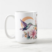Mug Créez votre propre aquarelle Hummingbird Nom perso (Gauche)
