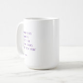 Mug Créez votre propre citation préférée violet (Devant gauche)
