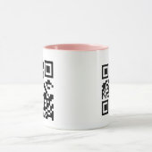 Mug Créez votre propre code QR rose (Centre)