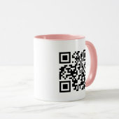 Mug Créez votre propre code QR rose (Devant droit)