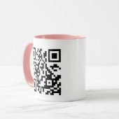 Mug Créez votre propre code QR rose (Devant gauche)