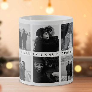 Mug Créez Votre Propre Collage de 10 Photos & Texte Pe