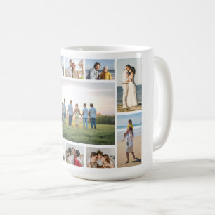 Mug Créez votre propre collage de 11 photos