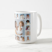Mug Créez votre propre collage de 17 photos (Devant droit)