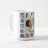Mug Créez votre propre collage de 17 photos (Devant gauche)