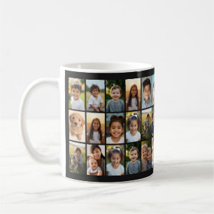 Mug Créez votre propre collage de 18 photos