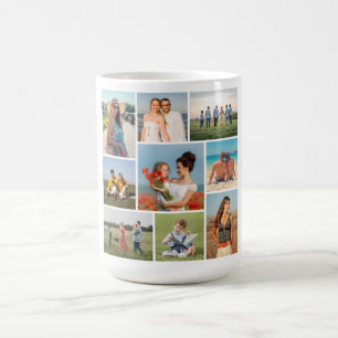 Mug Créez votre propre collage de 9 photos