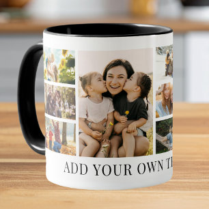 Mug Créez votre propre collage personnalisé de 8 photo