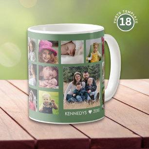Mug Créez Votre Propre Collage Photo de Famille 18 Ver